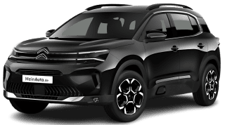 Schräge Frontansicht auf einen Citroën C5 Aircross MAX, freigestellt