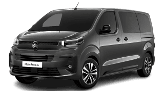 Schräge Frontansicht auf einen Citroën SpaceTourer Plus, freigestellt