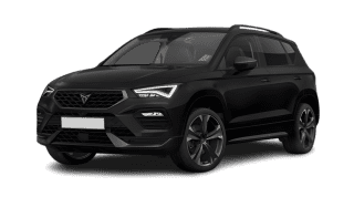 Schräge Frontansicht auf einen CUPRA Ateca , freigestellt