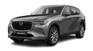 Schräge Frontansicht auf einen Mazda CX-60 Exclusive-Line, freigestellt