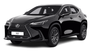 Schräge Frontansicht auf einen Lexus NX , freigestellt