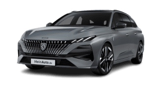 Schräge Frontansicht auf einen Peugeot 308 GT, freigestellt