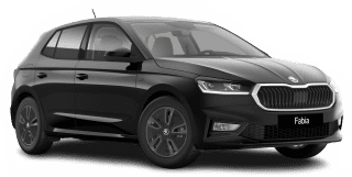 Schräge Frontansicht auf einen Skoda Fabia Tour, freigestellt