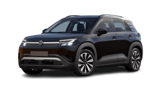 Schräge Frontansicht auf einen Volkswagen ID. Cross Life, freigestellt