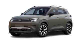 Schräge Frontansicht auf einen Volkswagen ID. Cross Life, freigestellt
