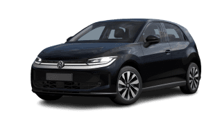 Schräge Frontansicht auf einen Volkswagen ID. Polo Life, freigestellt