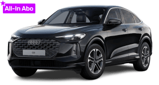 Schräge Frontansicht auf einen Audi Q5 Sportback , freigestellt