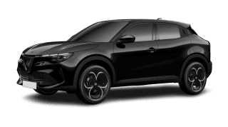 Schräge Frontansicht auf einen Alfa Romeo Junior , freigestellt