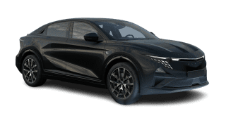 Schräge Frontansicht auf einen Alpine A390 GT, freigestellt