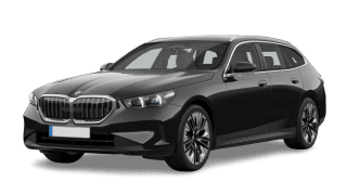 Schräge Frontansicht auf einen BMW 5er-Reihe , freigestellt