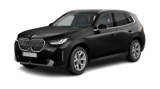 Schräge Frontansicht auf einen BMW X3 , freigestellt