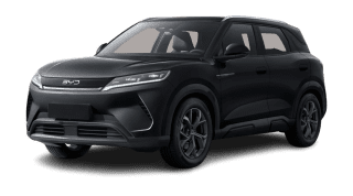 Schräge Frontansicht auf einen BYD Atto 2 Comfort, freigestellt