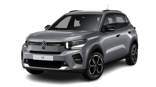 Schräge Frontansicht auf einen Citroën C3 MAX, freigestellt