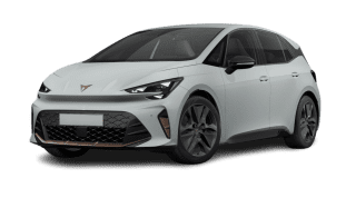 Schräge Frontansicht auf einen CUPRA Born Endurance, freigestellt