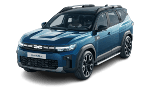 Schräge Frontansicht auf einen Dacia Bigster Expression, freigestellt