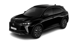 Schräge Frontansicht auf einen DS Automobiles DS 7 Pallas, freigestellt