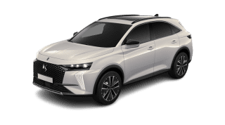 Schräge Frontansicht auf einen DS Automobiles DS 7 Étoile, freigestellt