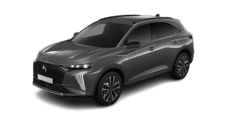 Schräge Frontansicht auf einen DS Automobiles DS 7 Étoile, freigestellt