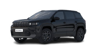 Schräge Frontansicht auf einen Jeep Compass First Edition, freigestellt