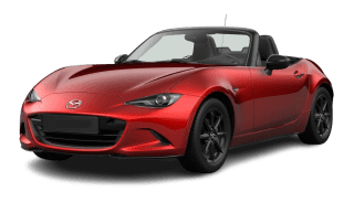Schräge Frontansicht auf einen Mazda MX-5 Prime-Line, freigestellt