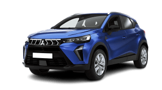 Schräge Frontansicht auf einen Mitsubishi ASX Plus, freigestellt