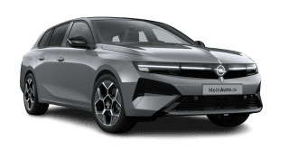 Schräge Frontansicht auf einen Opel Astra GS, freigestellt