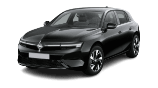 Schräge Frontansicht auf einen Opel Astra Edition, freigestellt