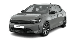 Schräge Frontansicht auf einen Opel Corsa GS, freigestellt