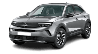 Schräge Frontansicht auf einen Opel Mokka Edition, freigestellt