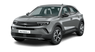 Schräge Frontansicht auf einen Opel Mokka Edition, freigestellt
