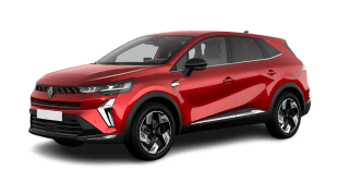 Schräge Frontansicht auf einen Renault Symbioz Evolution, freigestellt