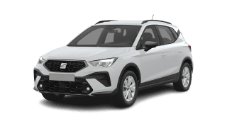 Schräge Frontansicht auf einen SEAT Arona Style, freigestellt