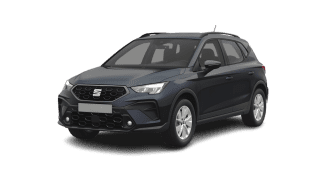 Schräge Frontansicht auf einen SEAT Arona Style, freigestellt