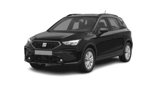 Schräge Frontansicht auf einen SEAT Arona Style, freigestellt