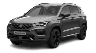 Schräge Frontansicht auf einen SEAT Ateca FR Black Edition, freigestellt