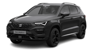 Schräge Frontansicht auf einen SEAT Ateca FR Black Edition, freigestellt