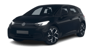 Schräge Frontansicht auf einen Volkswagen ID.3 ENERGY, freigestellt