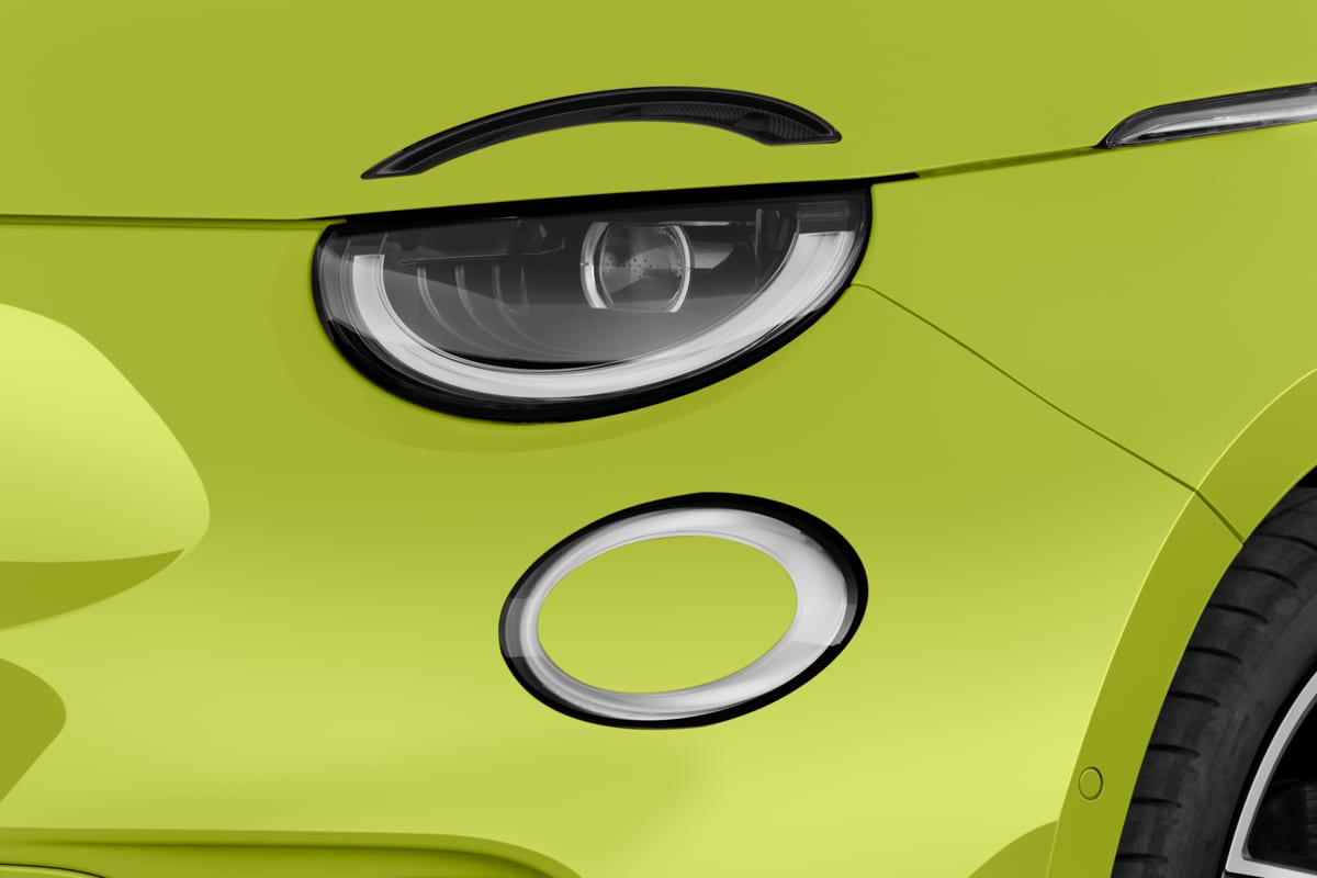 Frontscheinwerfer eines Abarth 500e