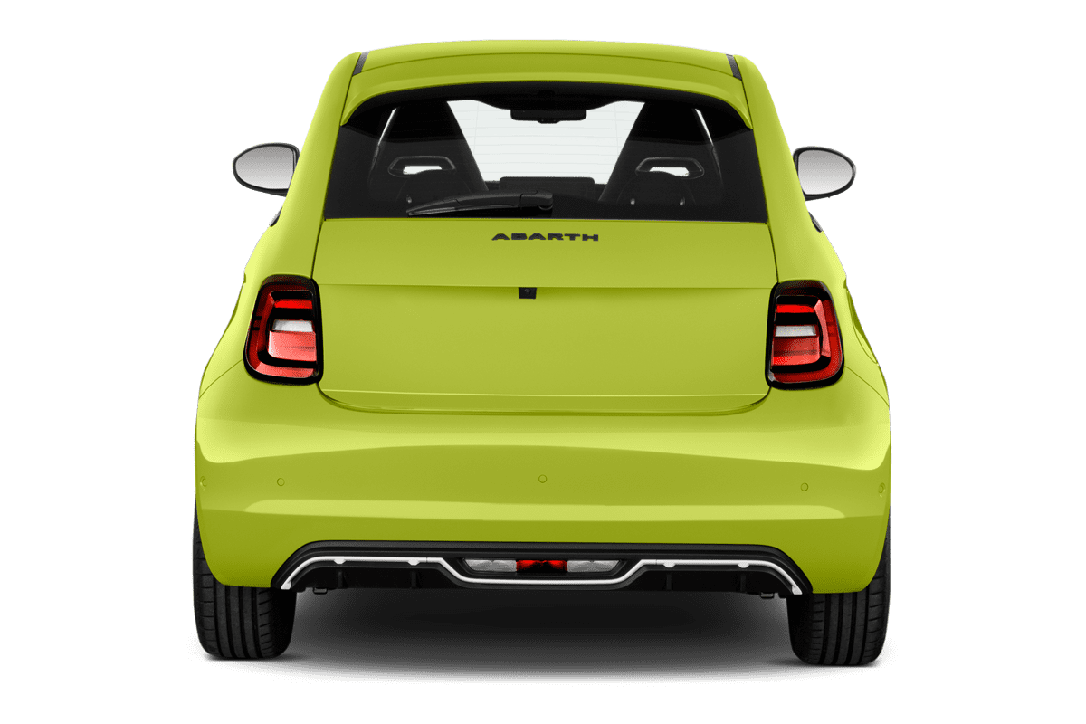 Heckansicht eines Abarth 500e