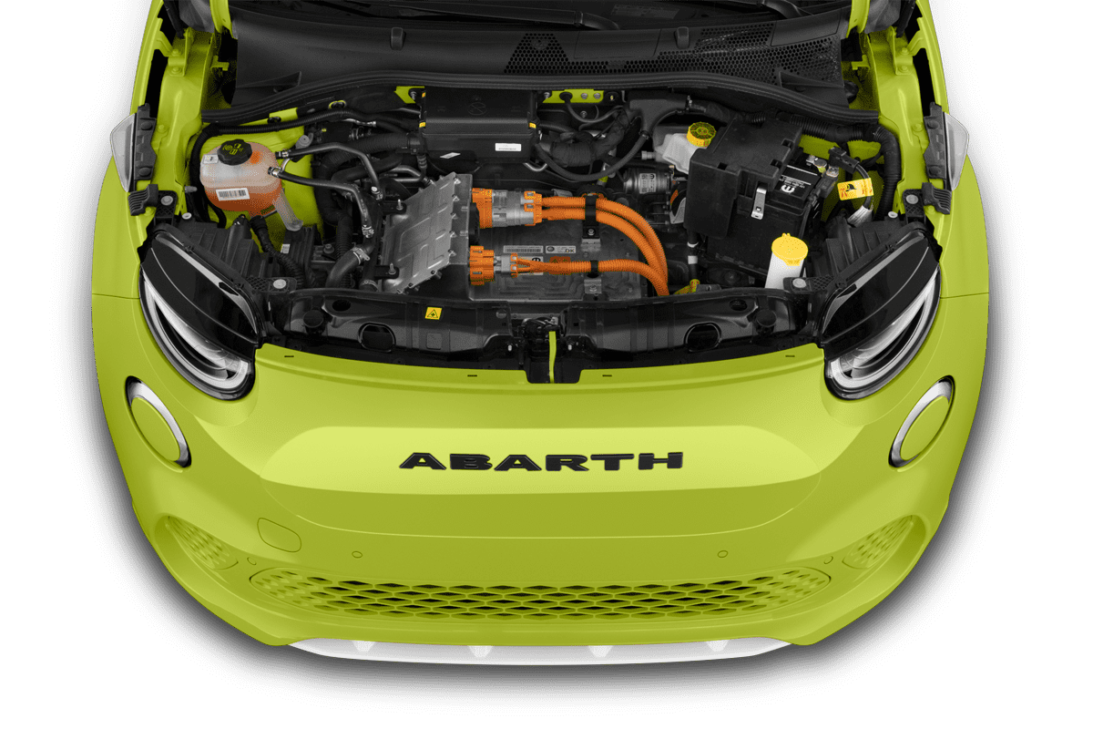Motorraum eines Abarth 500e