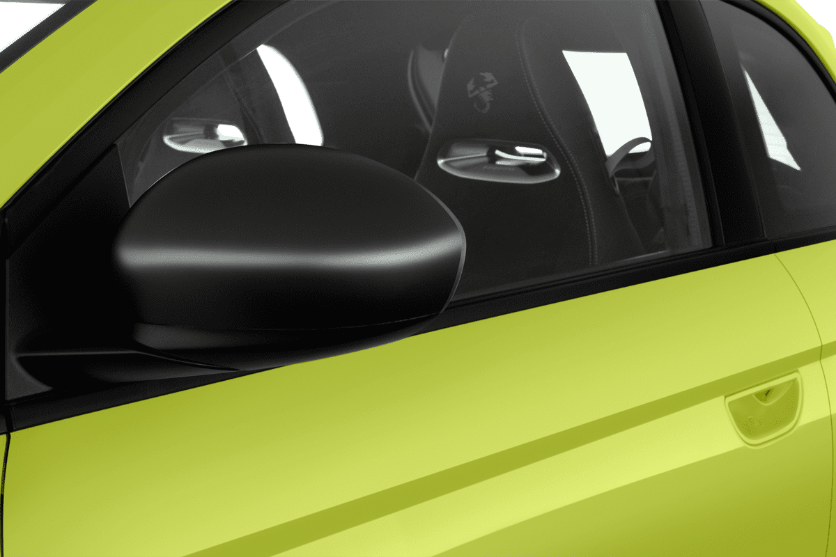 Rückspiegel eines Abarth 500e