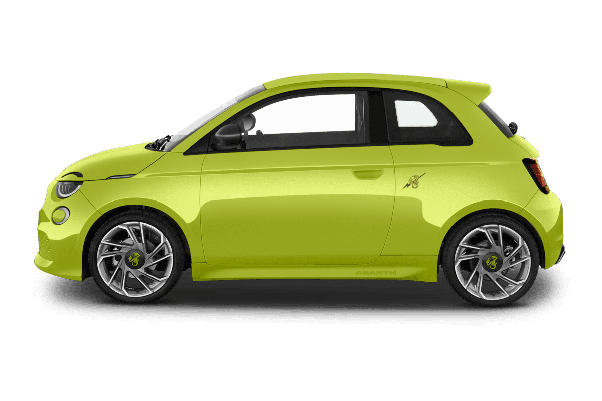 Seitenansicht eines Abarth 500e