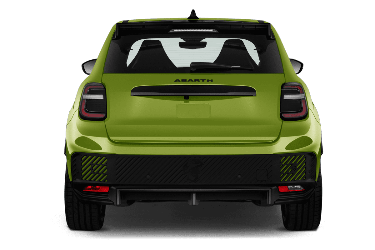 Heckansicht eines Abarth 600e 