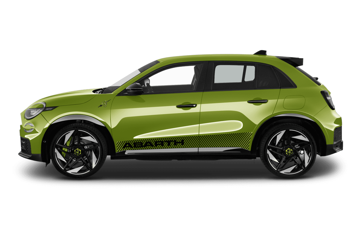 Seitenansicht eines Abarth 600e 