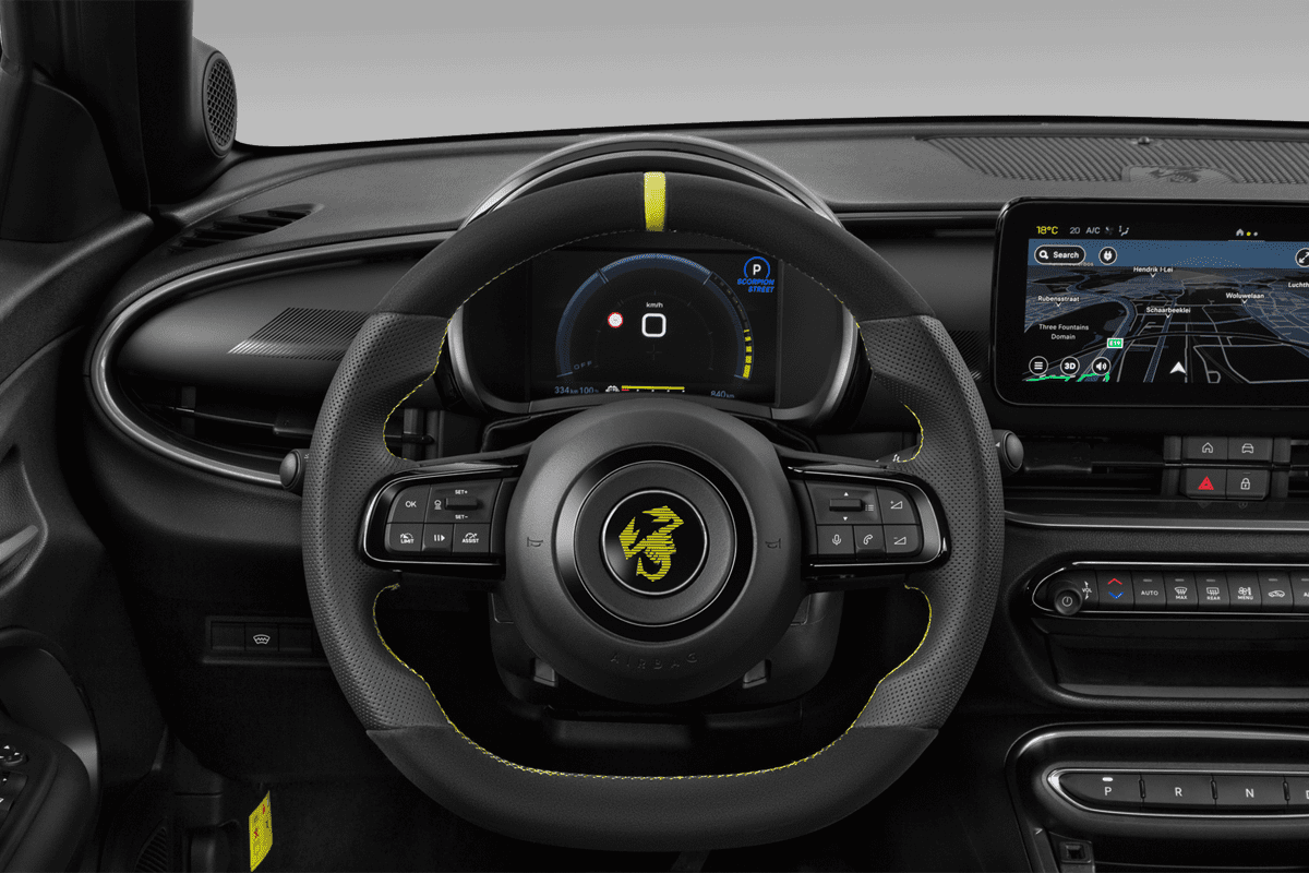 Lenkrad eines Abarth 600e 