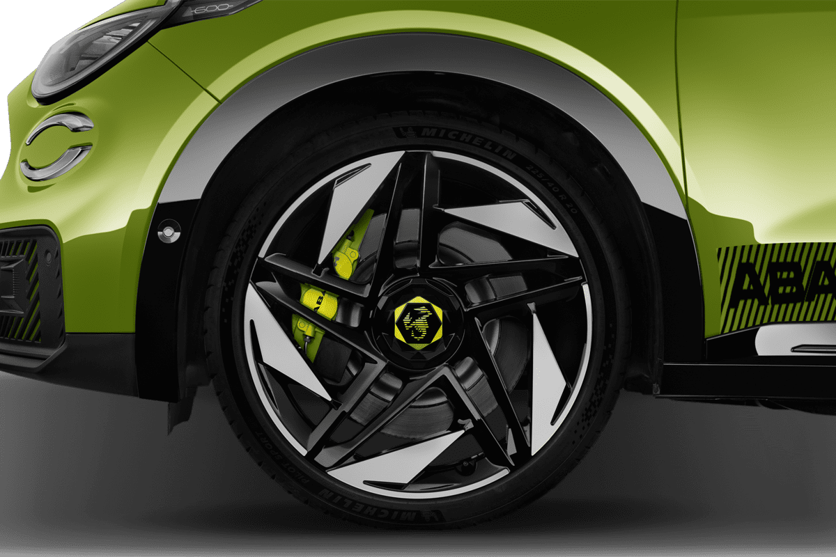 Radkappe oder Felge eines Abarth 600e 
