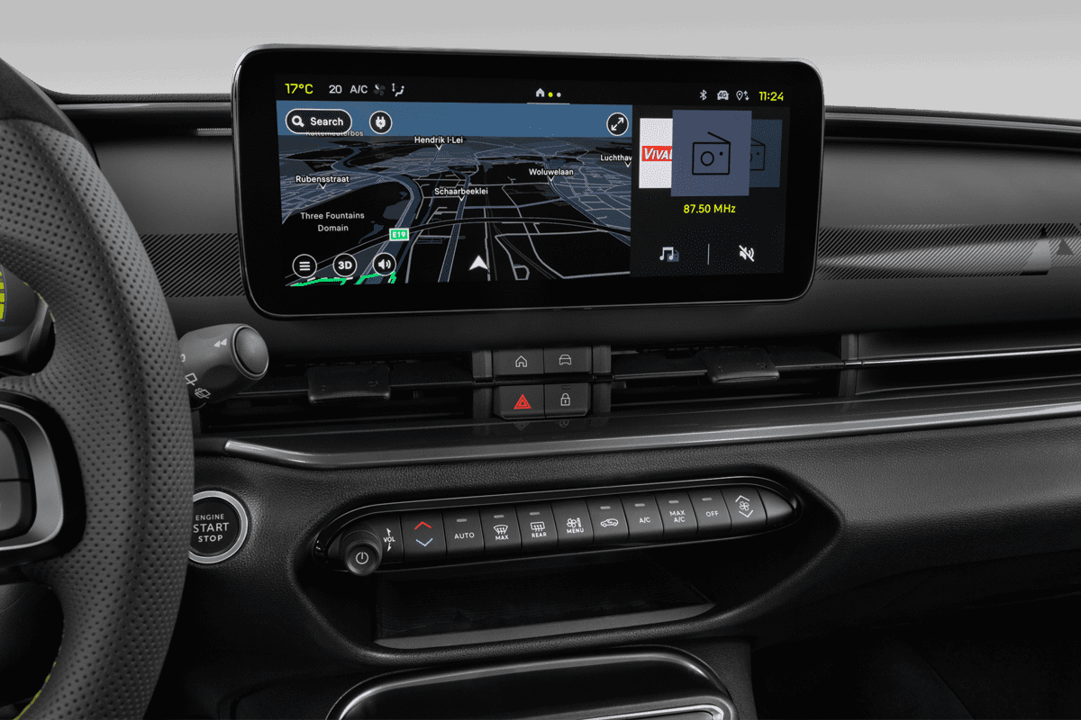 Mittelkonsole eines Abarth 600e 