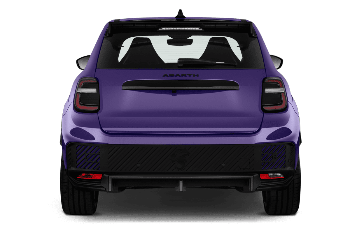 Heckansicht eines Abarth 600e 