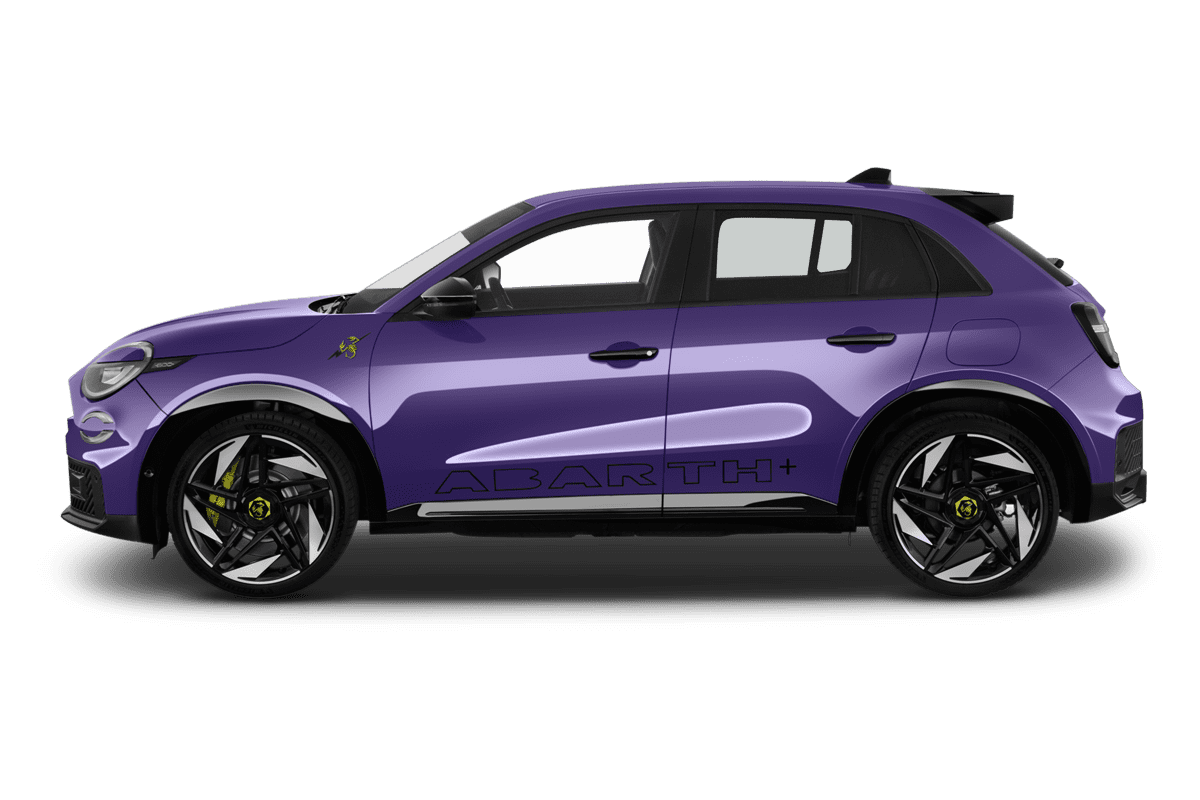 Seitenansicht eines Abarth 600e 