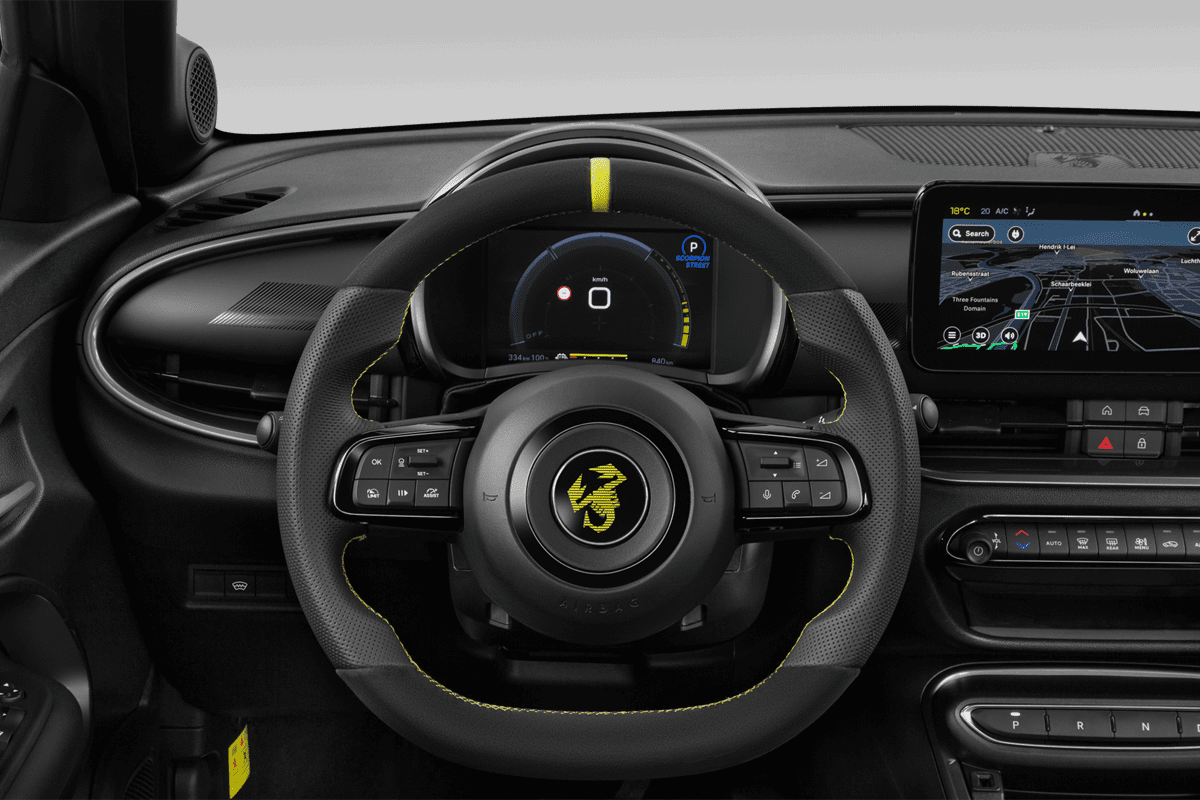 Lenkrad eines Abarth 600e 